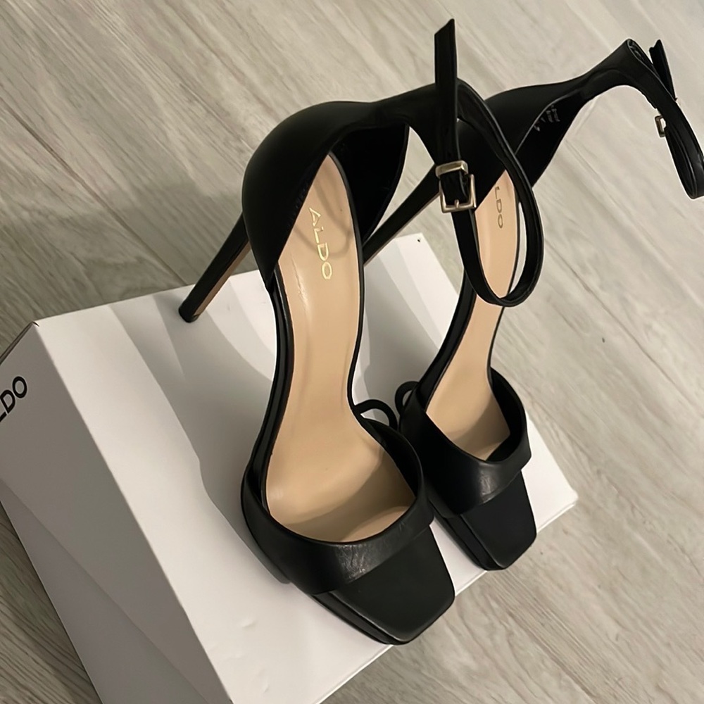 Black Strap Stiletto Heel- Aldo